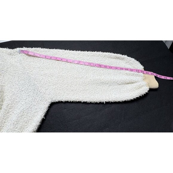 SABO SKIRT Women Dress Long Balloon Sleeves High Waist Knit Sz L Ivory 6-29 - Picture 13 of 16